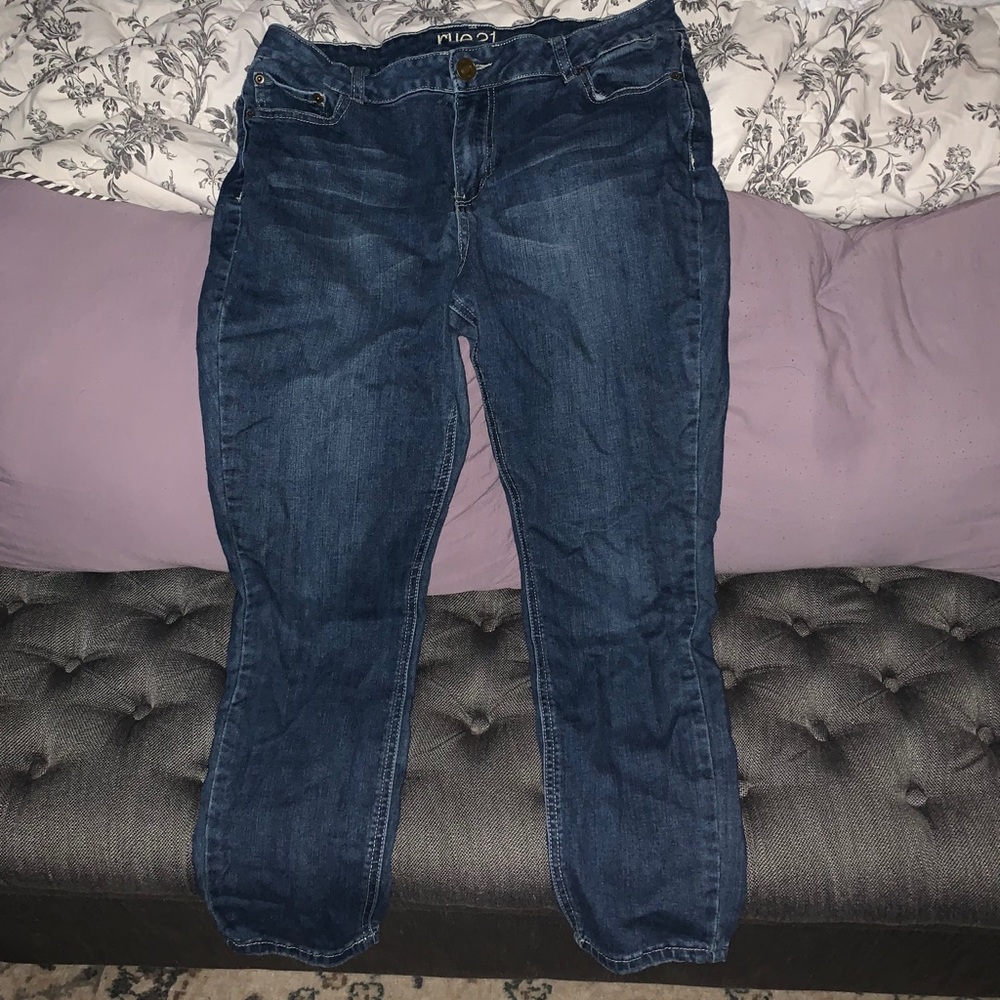 High rise skinny jeans